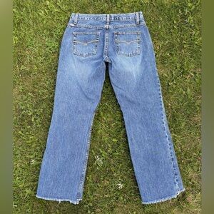 Cruel Girl Relaxed Rocky Mountain Clothing Jeans Womens Jrs Sz 7 Raw Hem Western